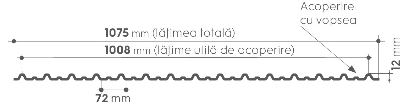 Tablă Cutată H12 - photo