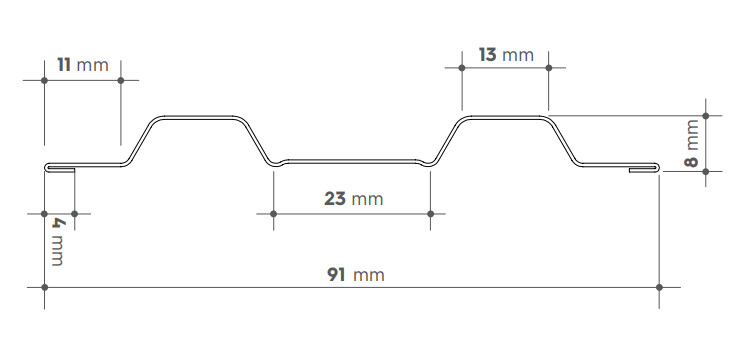 Șipca metalică RoofArt Alfa - photo